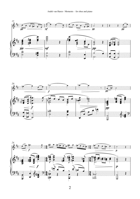 Moments For Oboe And Piano Page 2