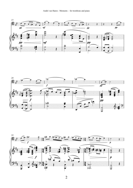 Moments For Trombone And Piano Page 2