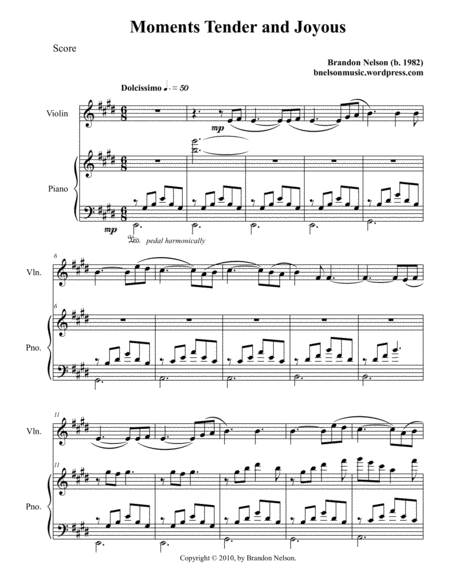 Moments Tender And Joyous Violin Solo Page 2