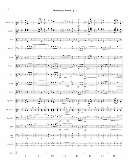 Montezuma March By W Paris Chambers For Modern Concert Band Page 2