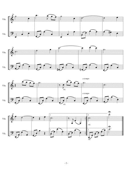 Moon River Arranged For String Duet Page 2