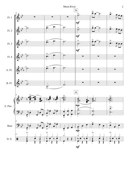 Moon River Flute Choir Page 2