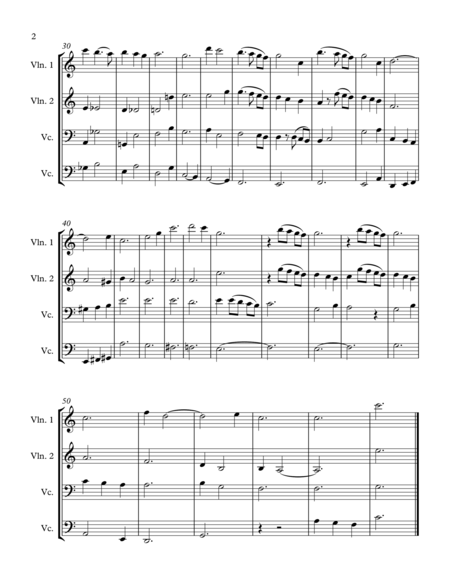 Moon River From Breakfast At Tiffanys For 2 Voilin And 2 Cello Page 2