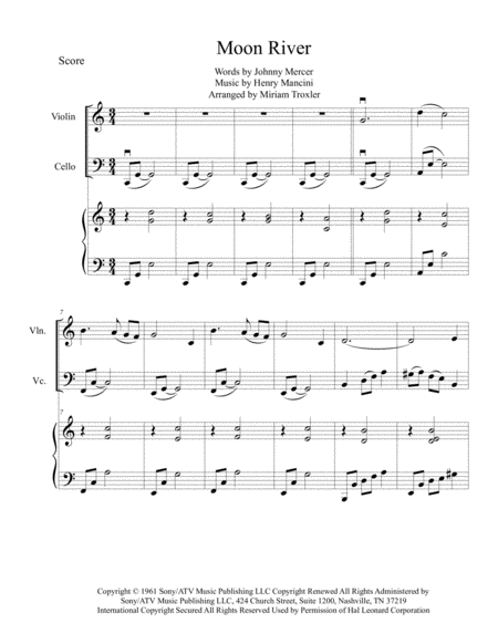 Moon River Piano Trio Page 2