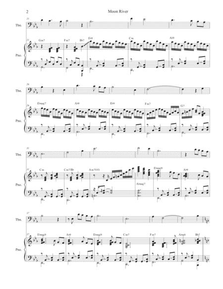 Moon River Trombone Solo And Piano Page 2