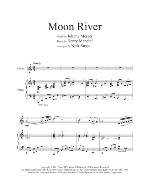 Moon River Violin Piano Advanced Page 2