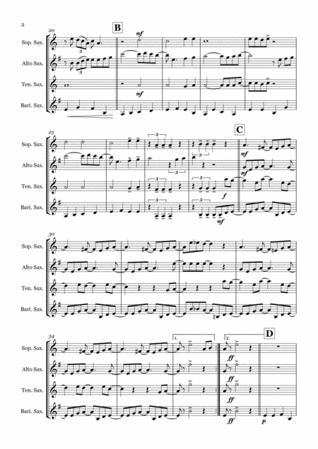 Moondance By Van Morrison Michael Buble Saxophone Quartet Satb Page 2