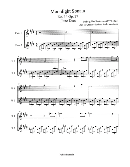 Moonlight Sonata Flute Duet Page 2