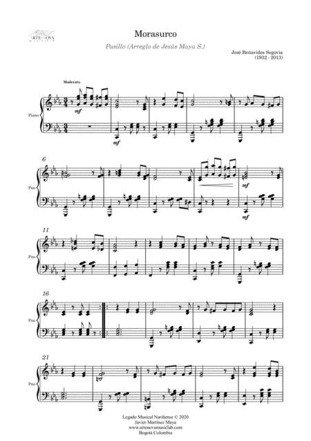Morasurco Pasillo For Piano Folk Latin Music Page 2