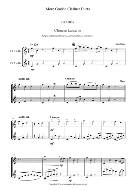 More Graded Clarinet Duets Intermediate To Advanced 24 Duets In Varying Styles Swing Ragtime Contemporary Comedy And More For 2 Bb Clarinets Page 2