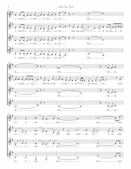 More Than Words Extreme Ssaa A Cappella Page 2