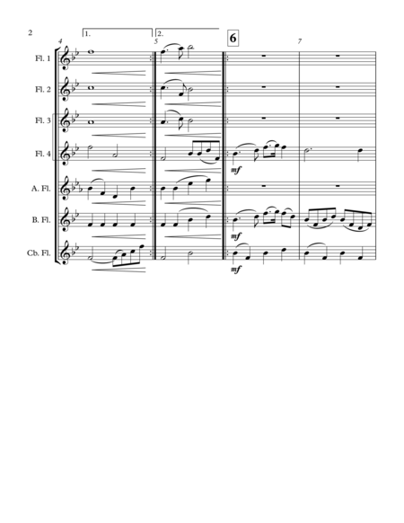 Morning In The Adirondacks For Flute Choir Page 2