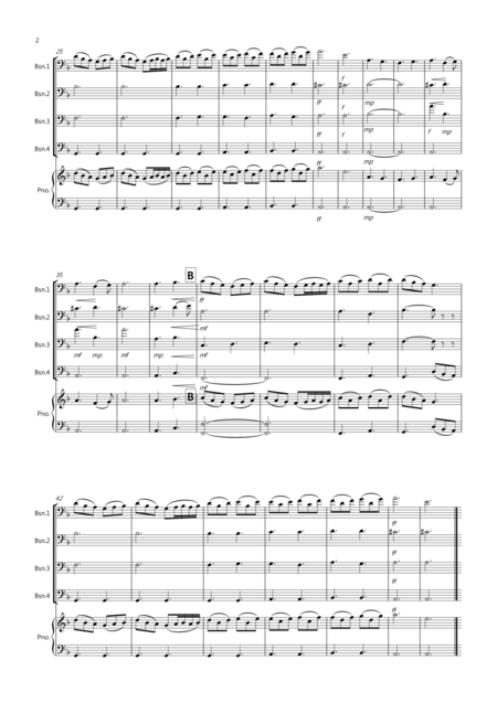 Morning Mood From Peer Gynt For Bassoon Quartet Page 2