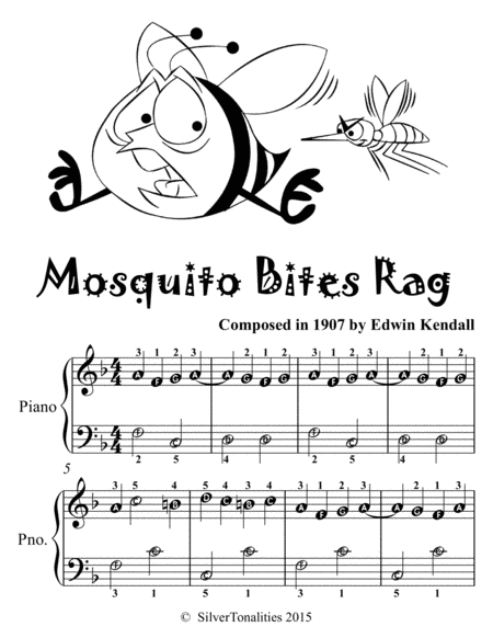 Mosquito Bites Rag Easiest Piano Sheet Music Tadpole Edition Page 2