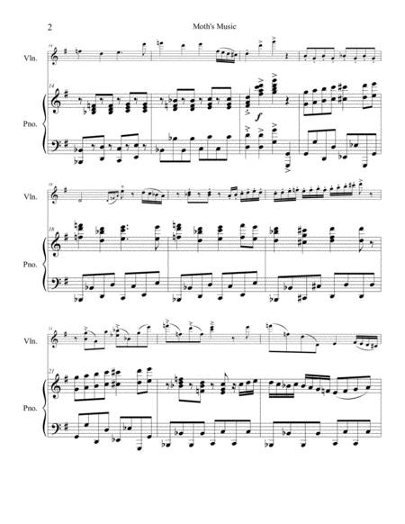 Moth Theme For Solo Violin And Piano Page 2