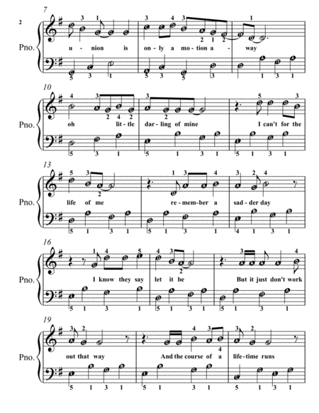 Mother And Child Reunion Easy Piano Sheet Music Page 2