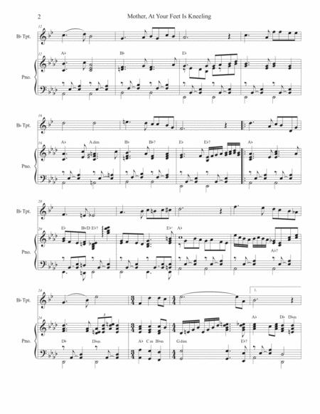 Mother At Your Feet Is Kneeling Bb Trumpet Solo And Piano Page 2