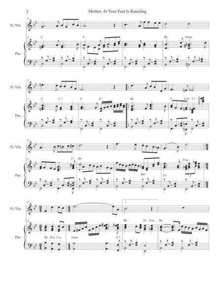 Mother At Your Feet Is Kneeling Flute Or Violin Solo And Piano Page 2