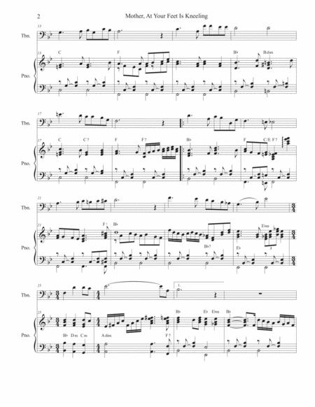 Mother At Your Feet Is Kneeling Trombone Solo And Piano Page 2
