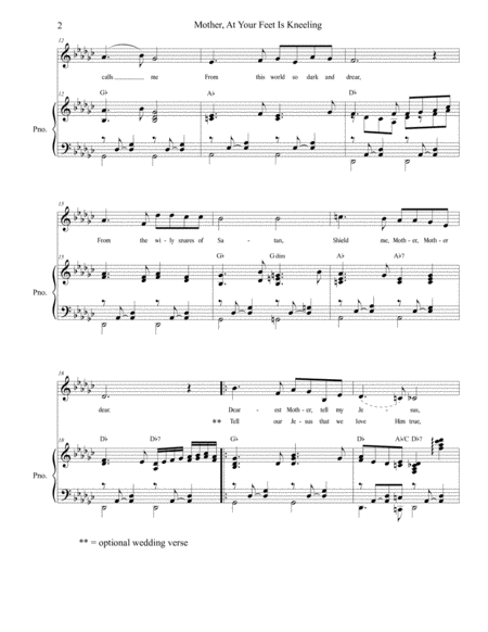 Mother At Your Feet Is Kneeling Vocal Medium Low Score Page 2