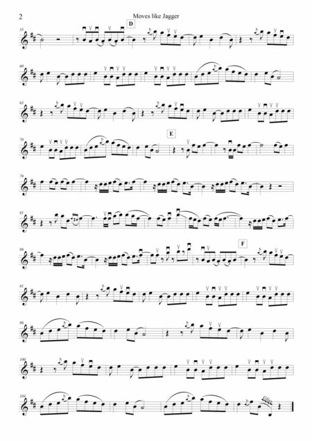 Moves Like Jagger For String Quartet Page 2