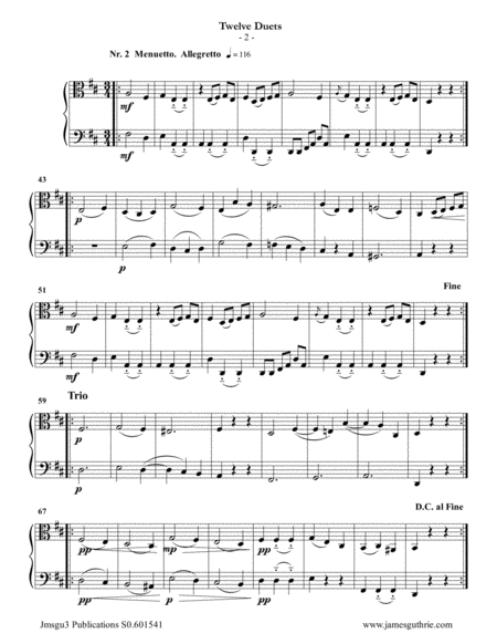 Mozart 12 Duets K 487 For Viola Cello Page 2