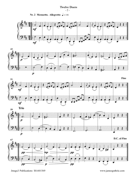 Mozart 12 Duets K 487 For Violin Cello Page 2