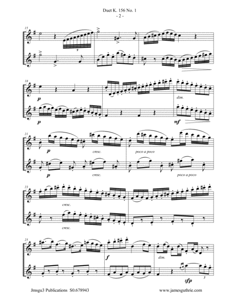 Mozart 3 Duets K 156 Complete For Oboe Duo Page 2