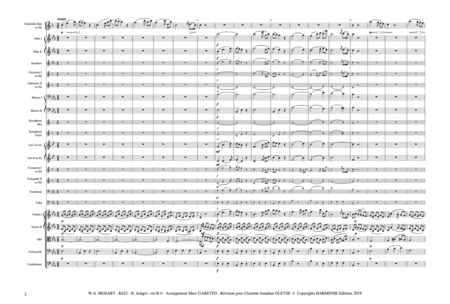 Mozart Clarinet Concerto K 622 Ii Adagio For Bb Clarinet Or A Clarinet Original Or Modern Full Orchestra Page 2