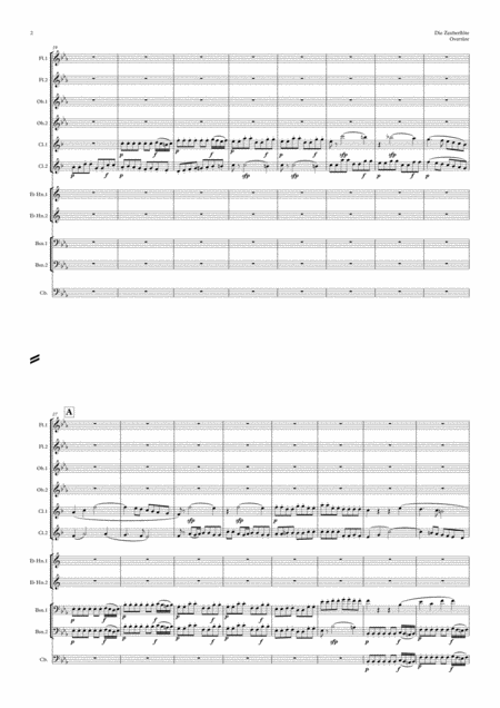 Mozart Die Zauberflte Overtre Overture To The Magic Flute Kv620 Wind Dectet And Bass Page 2