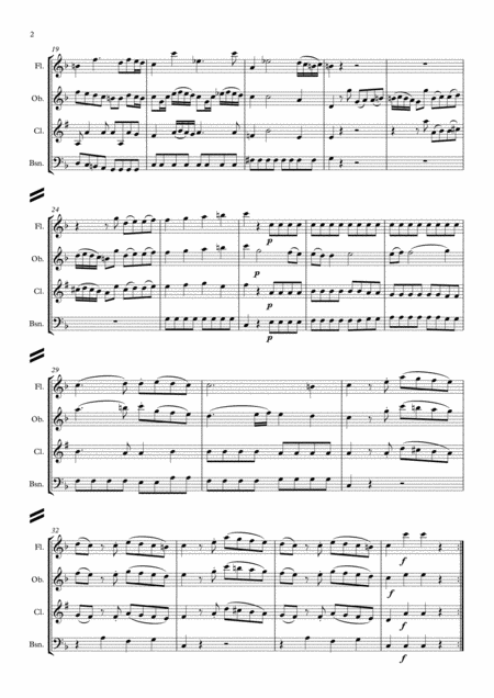 Mozart Divertimento In F Salzburg Symphony No 3 K138 Originally For String Quartet Orchestra Complete Wind Quartet Page 2