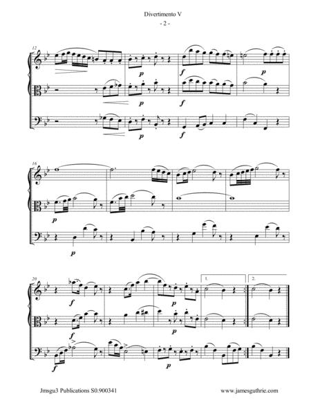 Mozart Divertimento No 5 For String Trio Page 2