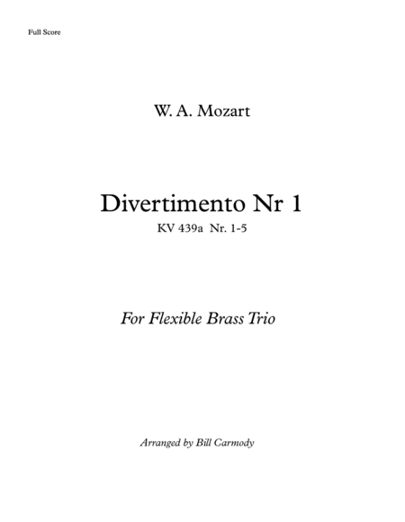 Mozart Divertimento Nr 1 K 439a Flexible Brass Tro Page 2