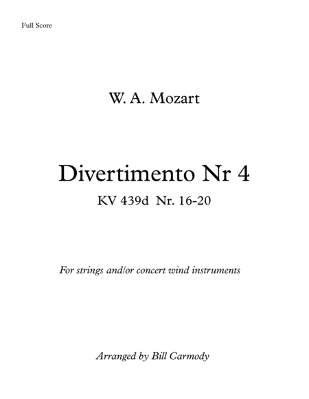 Mozart Divertimento Nr 4 Concert Pitch Page 2