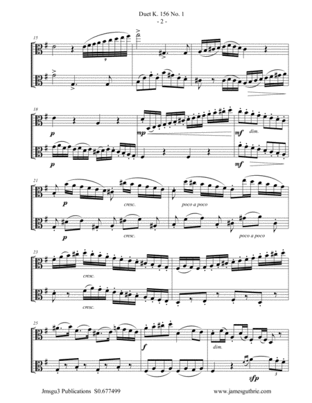 Mozart Duet K 156 No 1 For Viola Duo Page 2