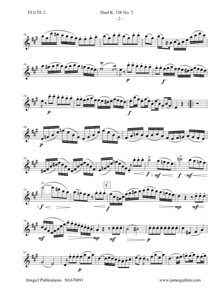 Mozart Duet K 156 No 2 For Flute Duo Page 2