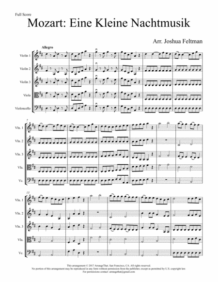 Mozart Eine Kleine Nachtmusik Grade 1 3 Strings Page 2