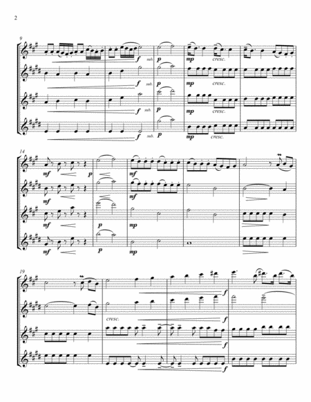 Mozart Eine Kleine Nachtmusik Saxophone Quartet Page 2