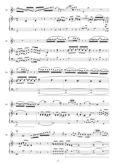 Mozart Oboe Quartet In F Major K370 3 Rondeau Oboe And Piano Page 2