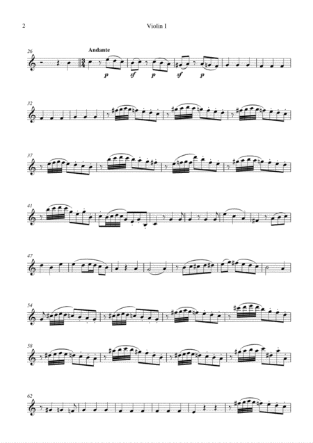 Mozart Orchestrated Connell Cantate Kv619 Violin 1 Page 2