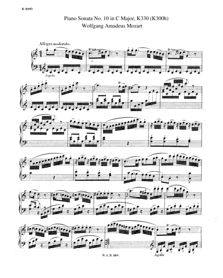 Mozart Piano Sonata No 10 In C Major Page 2