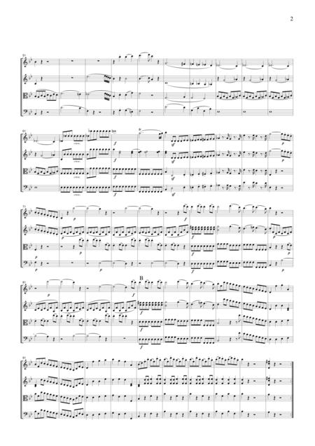 Mozart Symphony No 40 1st Mvt For String Quartet Cm001 Page 2