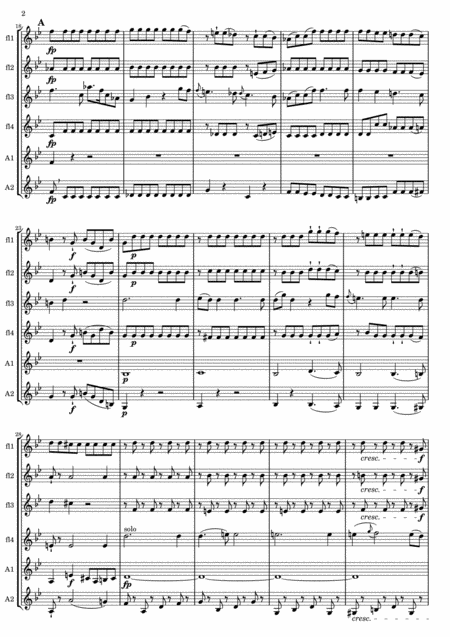 Mozart Tuba Mirum From Requiem Kv 626 For Flute Sextet Or Flute Choir Page 2