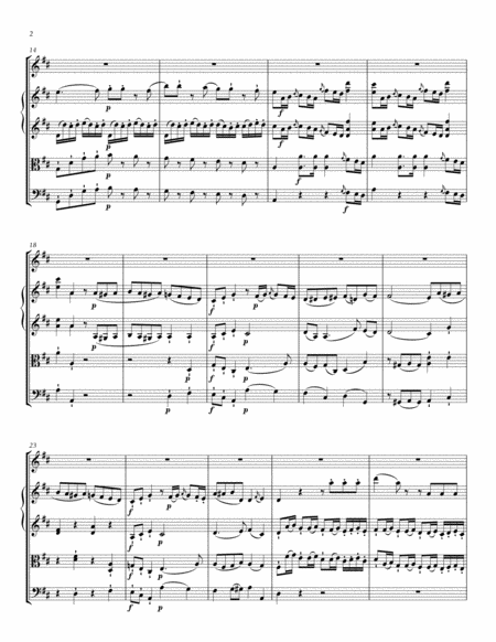 Mozart Violin Concerto No 4 K 218 Transcribed For Violin And String Quartet Page 2