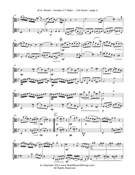 Mozart W Sonata In F Mvt 4 For Two Violas Page 2