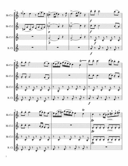 Mozarts Piano Sonata In C Major K 309 For Clarinet Quartet Page 2