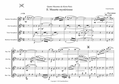 Musette Mystrieuse For Saxophone Quartet Page 2