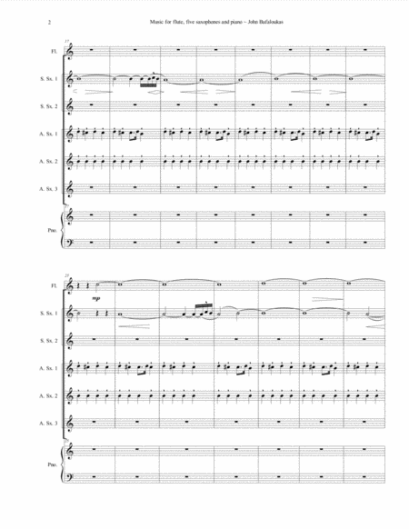 Music For Flute Five Saxophones And Piano Page 2