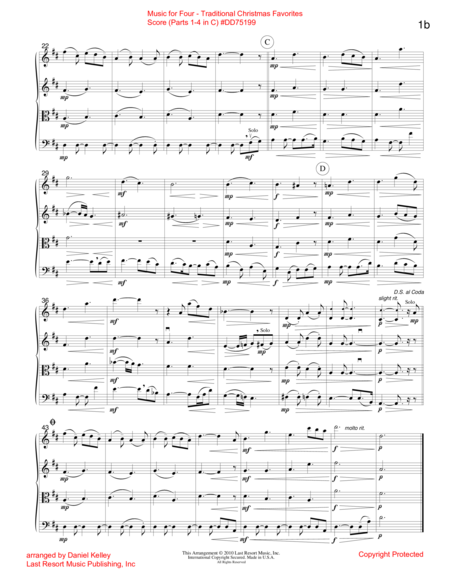 Music For Four Traditional Christmas Favorites Score Page 2