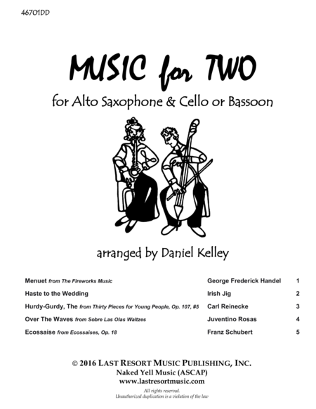 Music For Two Duets For Alto Saxophone Cello Or Bassoon Page 2